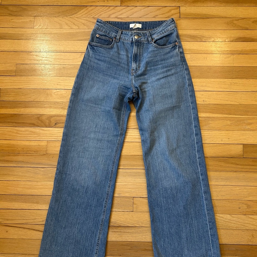 H&M Wide Leg 99% Cotton Jeans